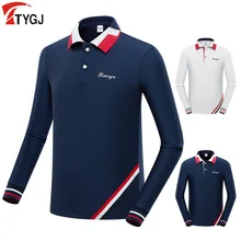 Профессиональные детские рубашки с длинными рукавами для гольфа; дышащие топы для мальчиков и девочек; повседневные футболки для гольфа; спортивная одежда; D0856