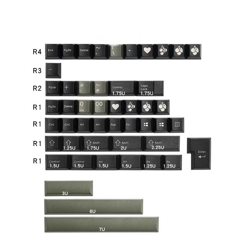 Клавиатура Enjoypbt из АБС пластика dolch двухцветная с механической клавиатурой