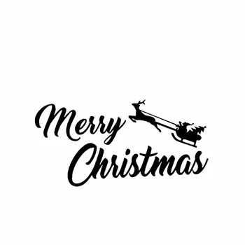 

Merry Christmas Pattern Car Applique Exquisite Car Window Decoration Personality Pvc Waterproof Applique Black/white, 19cm*10cm