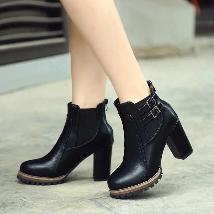 Ботильоны на квадратном каблуке Zapatos De Mujer Botas Размеры 35 43 Новинка 2018 года Сезон