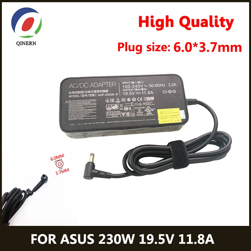 19 5 V 11.8A 230W 6 0*3 7mm зарядное устройство AC ноутбук адаптер для ASUS ROG GM501GS GX501 GX501V GX501VI