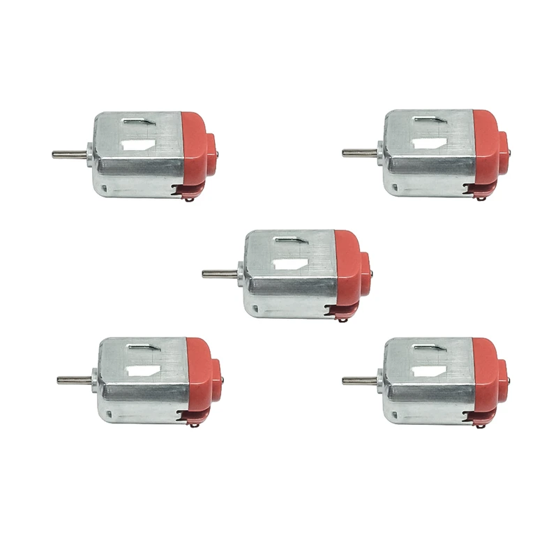 

RC 5PCS 130 DC RC Ature Micro Motor 3-12V 12000Rpm High Speed 0.35A 2.2W Mini Micro DC Motor 130 for DIY Toys Hobbies Smart Car