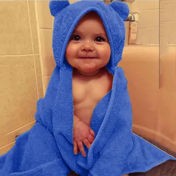 

Newborn Infant Baby Boys Girls Solid Hooded Flannel Children Bathrobe Towel Swaddle Szlafrok Dzieciecy Peignoir Enfant Bath Robe