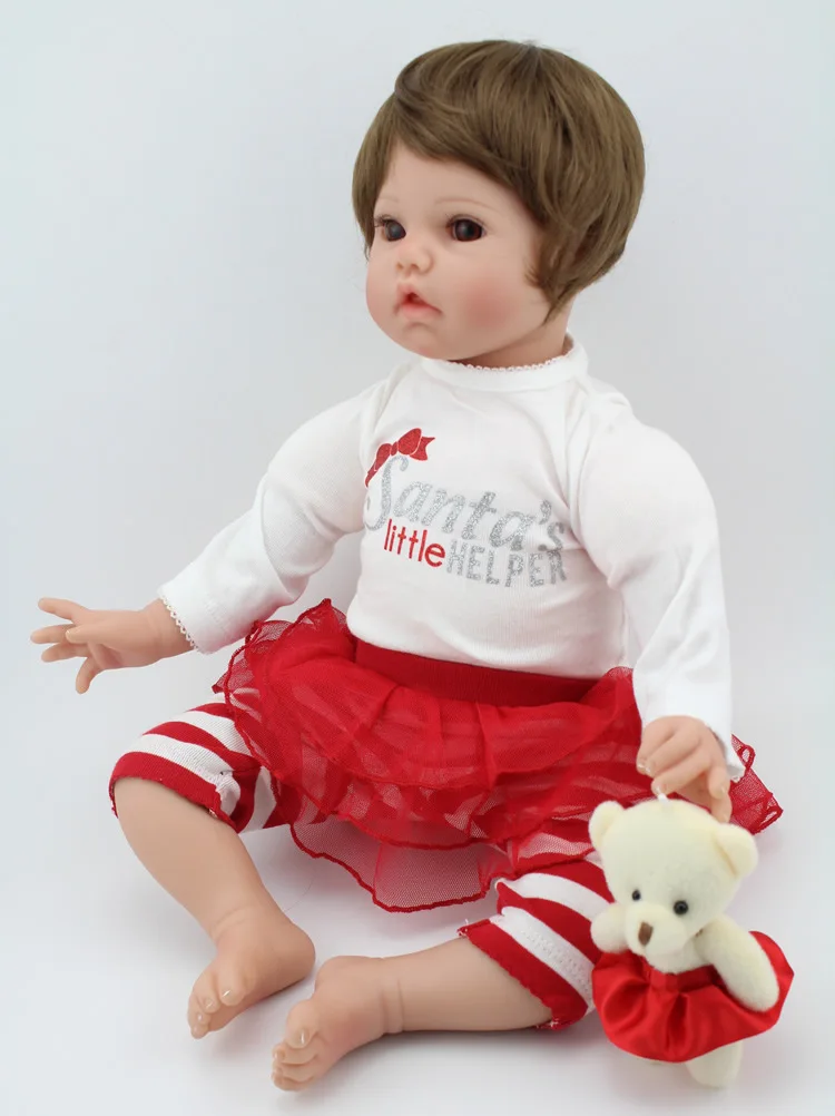 

NEW 50CM Reborn Dolls Baby Soft Silicone Vinyl Lifelike Baby Doll Toy Newborn Babies DOLL toys For Kid Bonecas Birthday gift