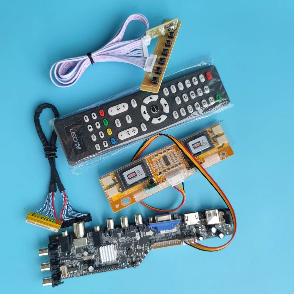 Kit de Placa de Controlador de tv para Cla220wa01 Hdmi-compatível com Usb Vga 1680×1050 Lcd av Dvb-t Dvb-t2 Digital Ccfl Painel