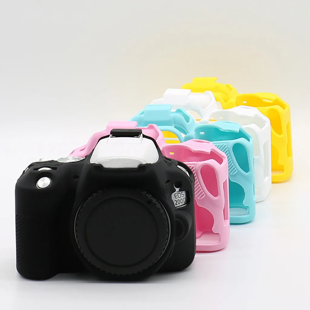 HIPERDEAL резиновый чехол силиконовый для корпуса Canon 200D защитный камеры мягкий