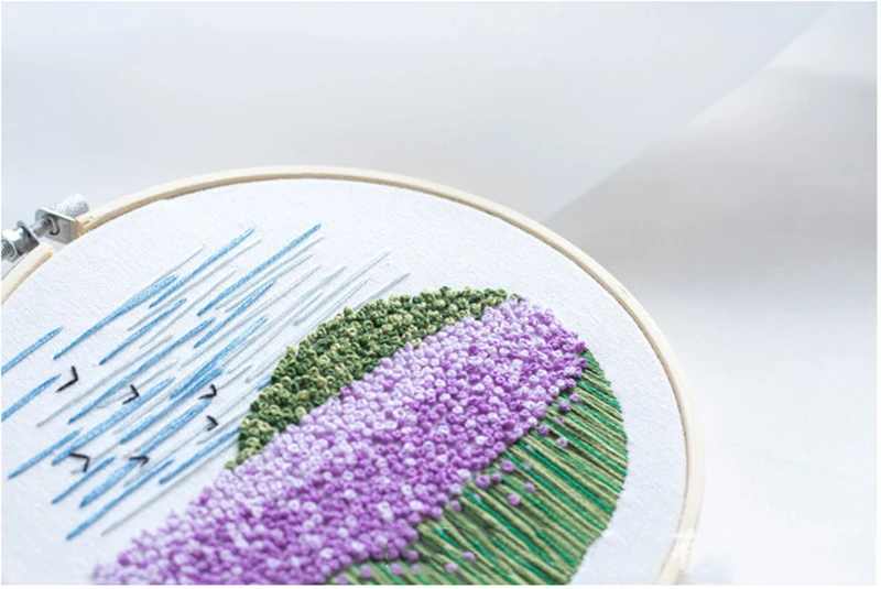DIY Вышитый цветочный узор ручной работы Рукоделие для начинающих крестиком набор ленточная живопись пяльцы для вышивания домашнего декора