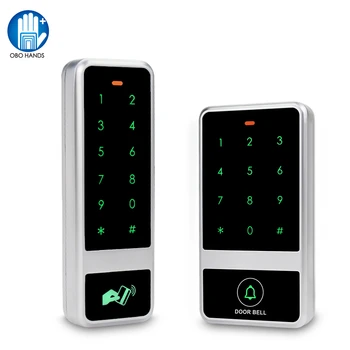 

RFID Access Control Keypad Touch Metal Board Standalone 125KHz Access Controller Waterproof Card Reader with 10pcs Keyfbos Card
