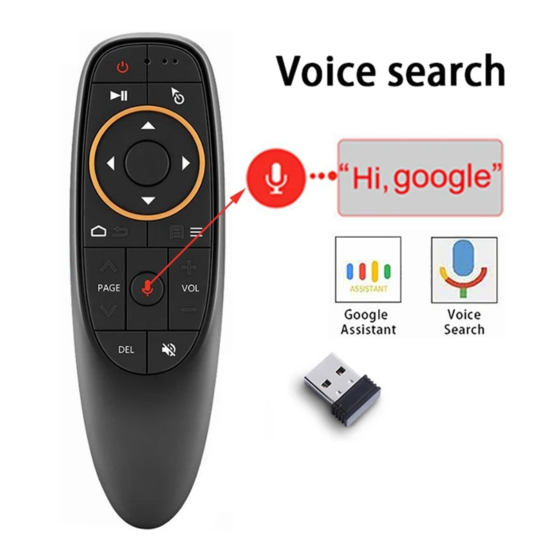G10S Air Mouse голосовой пульт дистанционного управления 2 4G USB приемник для Android TV BOX PC