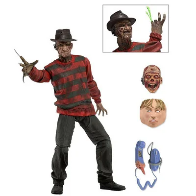 Аниме периферийное NECA "Кошмар на улице Вязов" убийца Фредди 7-дюймовая стрелка подвижной шарнир в штучной упаковке Гараж Комплект