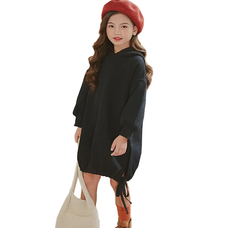 Платье-свитер для девочек г., детское зимнее теплое платье, плотное бархатное платье для малышей повседневная детская одежда из хлопка возраст от 4 до 14 лет