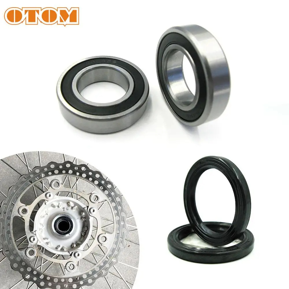 OTOM Motorcycle Accessories Front Rear Wheel Hub Oil Seal Bearing Set For KAWASAKI KX250F KX450F 2007- Dirt Bike Enduro
