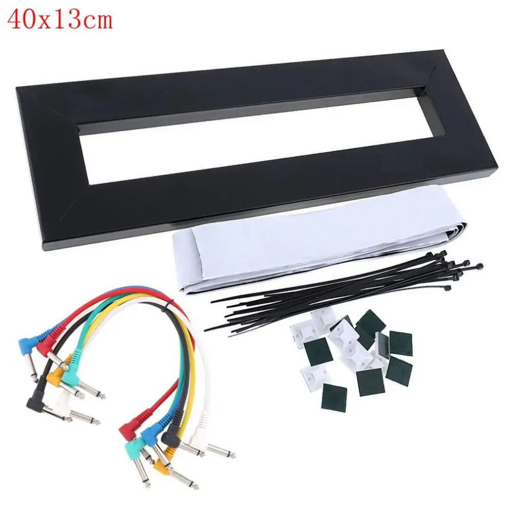 

Guitar Effects Board 40 x 13cm Guitar Pedal Board Setup Style DIY Guitar Effect Pedalboard with 6pcs 22cm Patch Cable