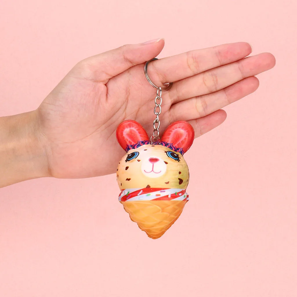 Kawaii Мороженое Кролик для мягких медленно поднимающаяся игрушка кулон Ароматизированная подвеска медленное увеличение коллекция снятие стресса ремень детские подарки