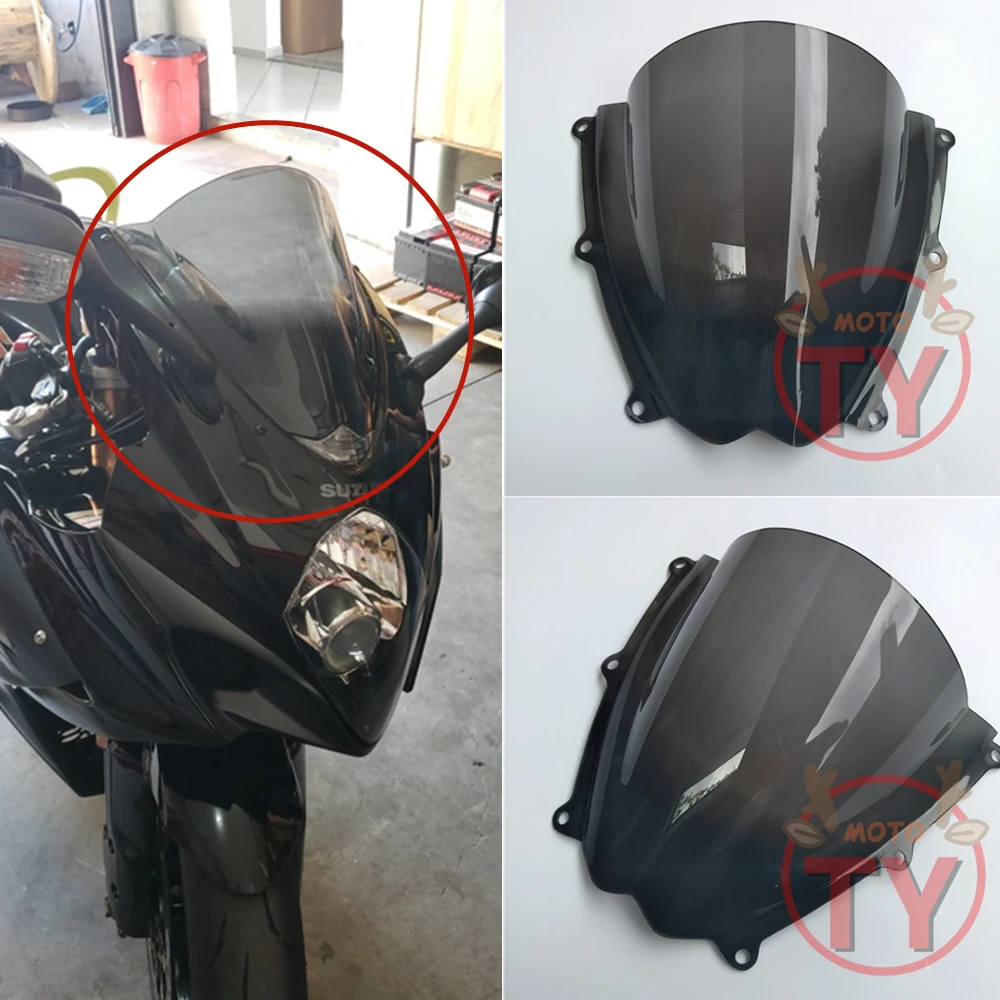 Motorcycle Windshield Double Bubble Windscreen Wind Deflector For Suzuki Gsxr1300 Hayabusa Gsxr600 Gsxr750 Gsxr1000 Sv650 Tl1000r Gsx S 1000f Gsxr250r Gsx R 600 750 1000 1300 5e5caa536c363c75e75bec97 - View #6