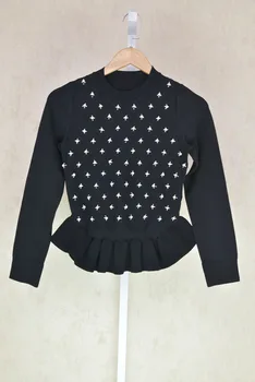 

Women Sweater Autumn and Winter New Style Pearl Pleated Sweater Women