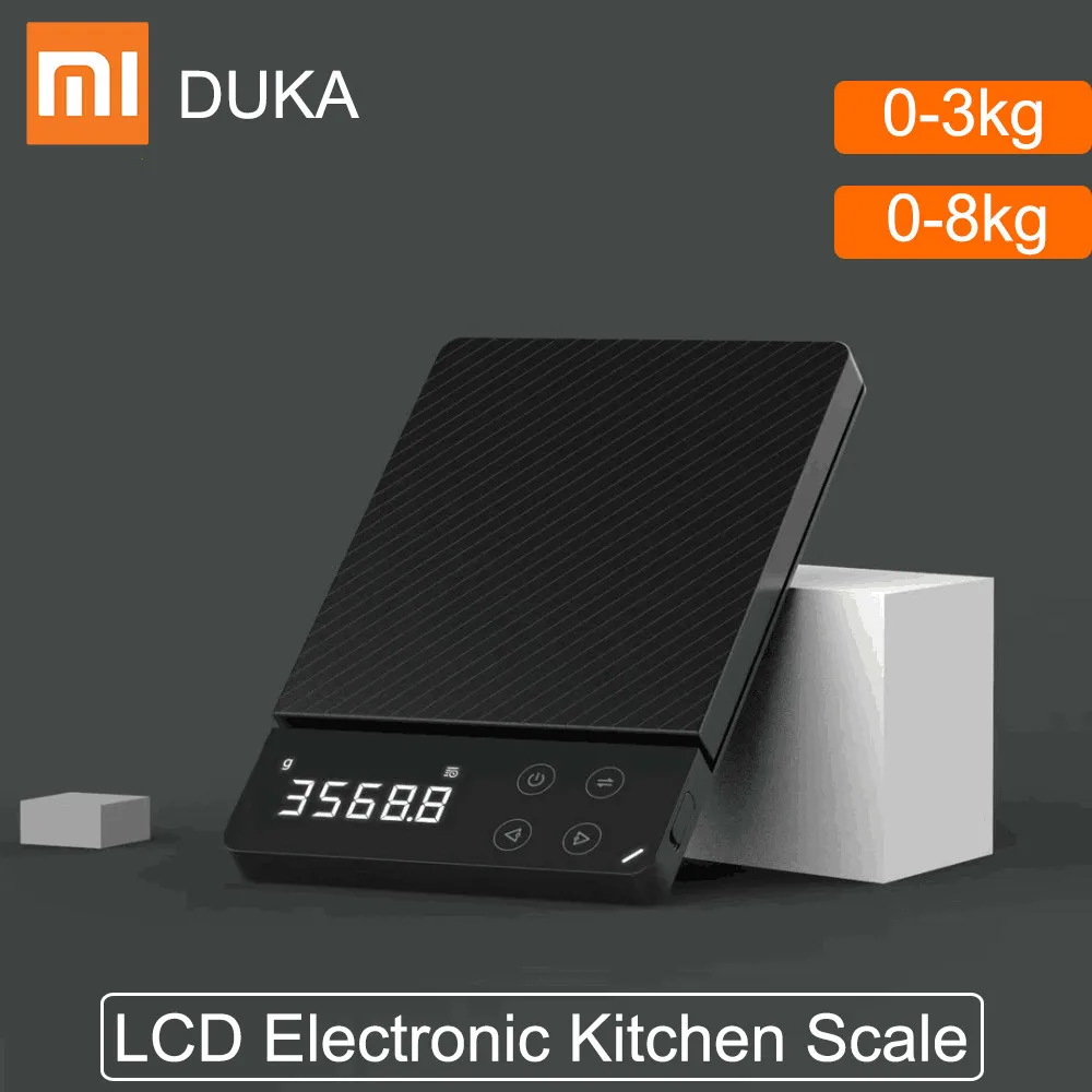 Xiaomi DUKA ATuMan ES1 0-8KG Household LCD Digital Electronic Scale Multi-function HD Backlit Food Scales for Kitchen | Электроника