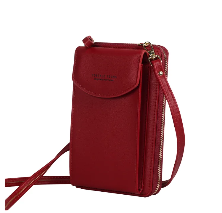 New Large Cell Phone Wallet, A Zipper,shoulder Slant Satchel