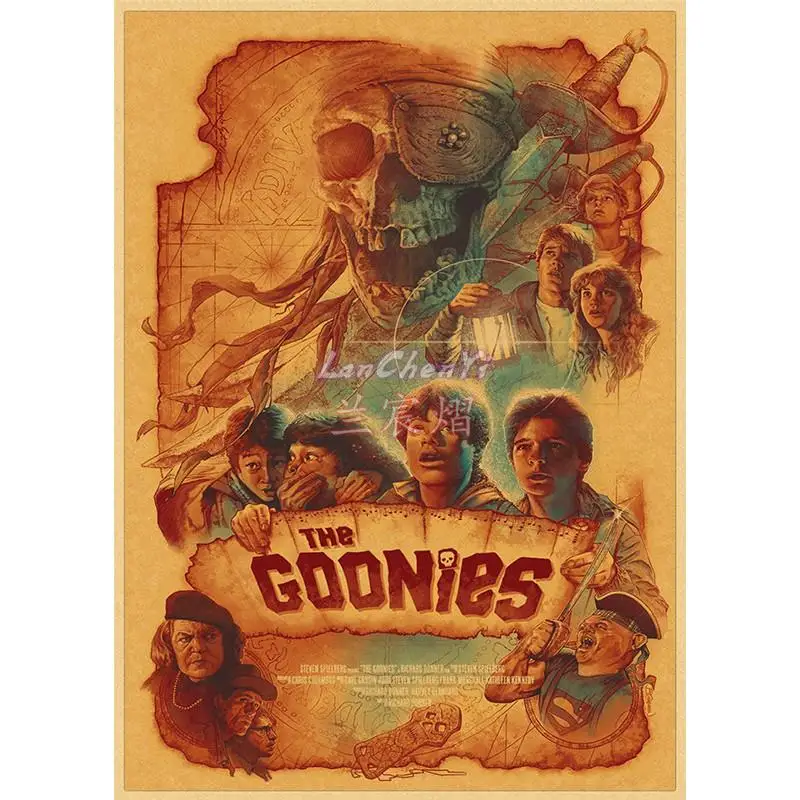 painting and calligraphy The Goonies Classic Movie Kraft Paper Poster Painting Wall Picture Home Decor Posters and Prints картины на стену bilder watercolour calligraphy