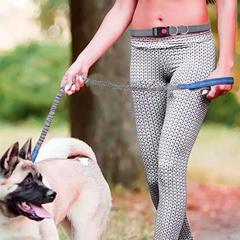 

Pet Dog Outdoor Leash Hands-Free Handle Elastic Dog Leash Reflective Backpack Belt Adjustable Bike Strong Waist