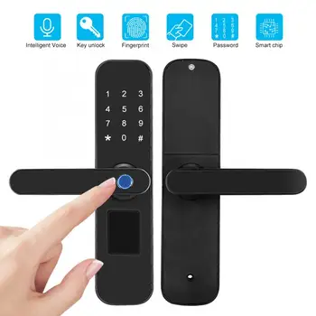 

Smart Door Lock Fingerprint Password IC Card Touch Screen with Mechanical Key