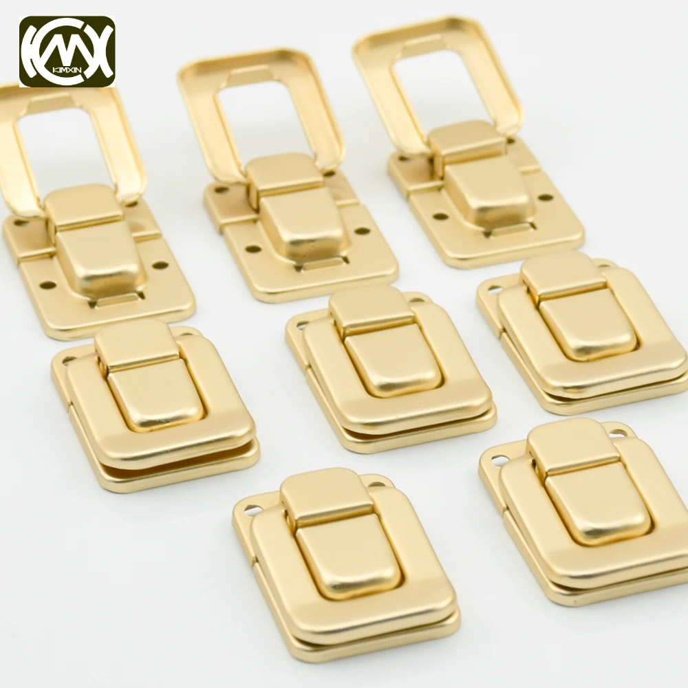 10 шт. 27*40 мм KIMXIN продажи customs Железный немой золотой чехол с застежкой Collectionbox winecsae 4 блокировка отверстия Деревянный чехол аппаратные средства с винтом