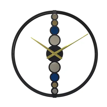 

Nordic Large Wall Watch Modern Design Creative Simple Black Wall Clock Metal Sheet Decoration Quartz Zegar Scienny Clocks EB50WC