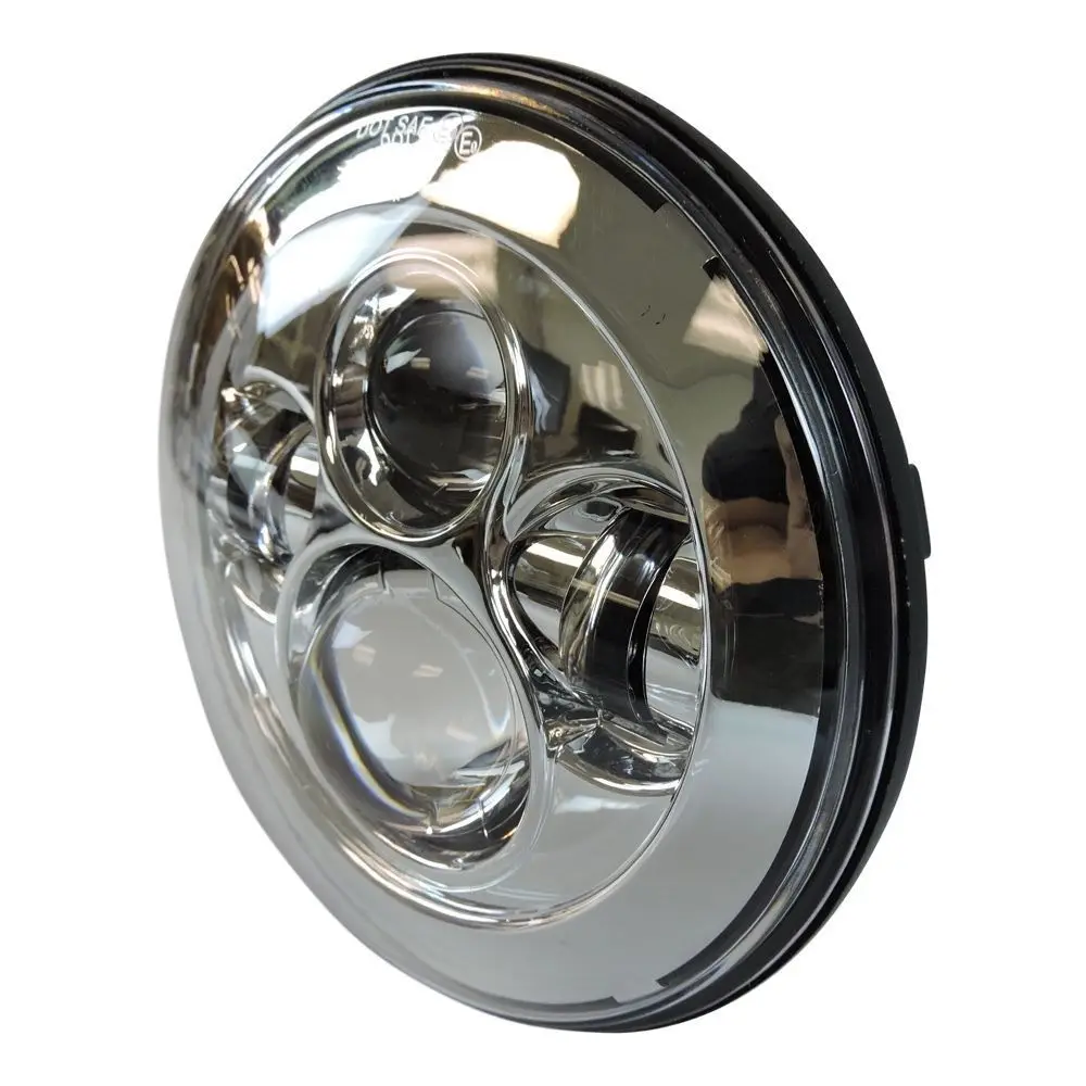 7&quot Round Motorcycle 4 LED Headlight 6500K White Light IP67 Waterproof For Harley Electra Street Glide FLH|headlights for|headlights