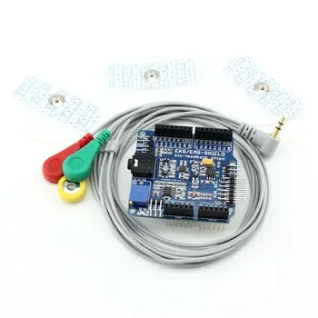 

ECG/EKG/EMG Shield for Arduino with Cables and Electrodes
