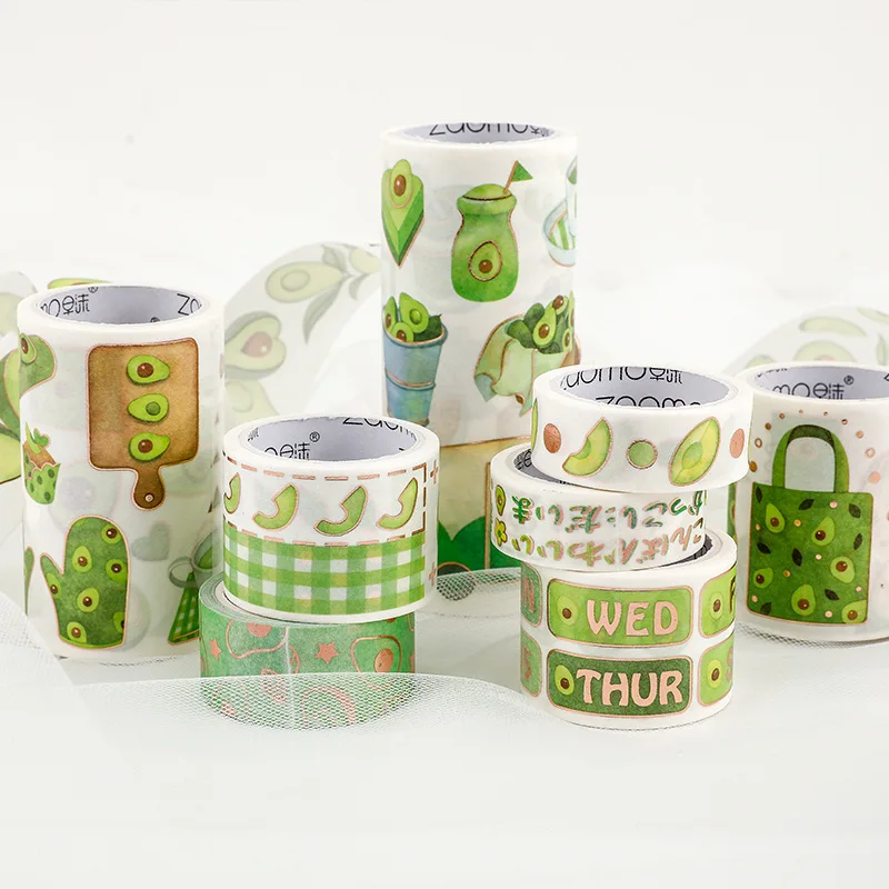 Washi Tape Avocado 3m maskingtape papeleria cute scrapbook office scrapbooking stationery Kawaii Decorative supplie stickers