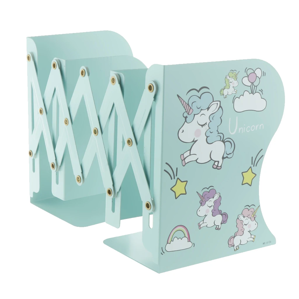 Unicorn Bookends Metal Iron Adjustable School Books Holder Stand Desk Heavy | Дом и сад