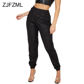 

Sexy Black PU Leather Trousers Women High Waisted Skinny Long Pencil Pants Streetwear Fall Winter Stretchy Plus Size Joggers