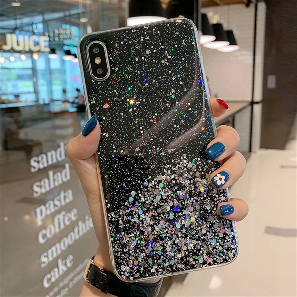 Lovebay Блестящий блестящий чехол для телефона для iPhone 11 Pro Max X XS XR Xs Max мягкий чехол из термополиуретана и силикона для iPhone 6 6s 7 8 Plus