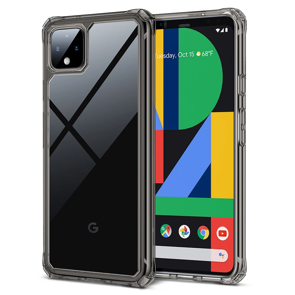 ESR прозрачный защитный чехол для Google Pixel 4 XL черный оранжевый брендовый прозрачный телефон с противоударной защитой чехол для Google 4XL - Цвет: Black