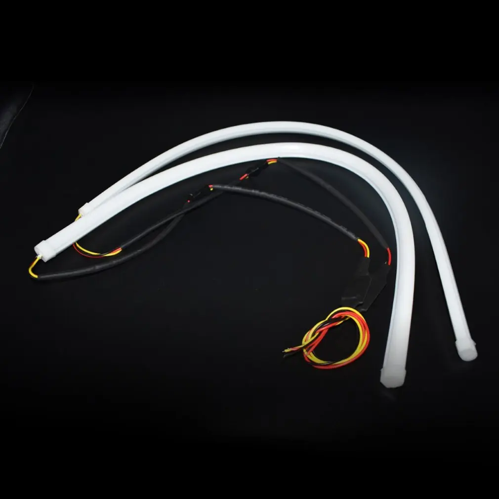 

2 PCS Ultrafeinen 30 Cm 45 Cm 60 Cm Drl Flexible Led Rohr Silent Blinker Brems Tagfahrlicht Rohr Auto Drl Blue / White / Gel