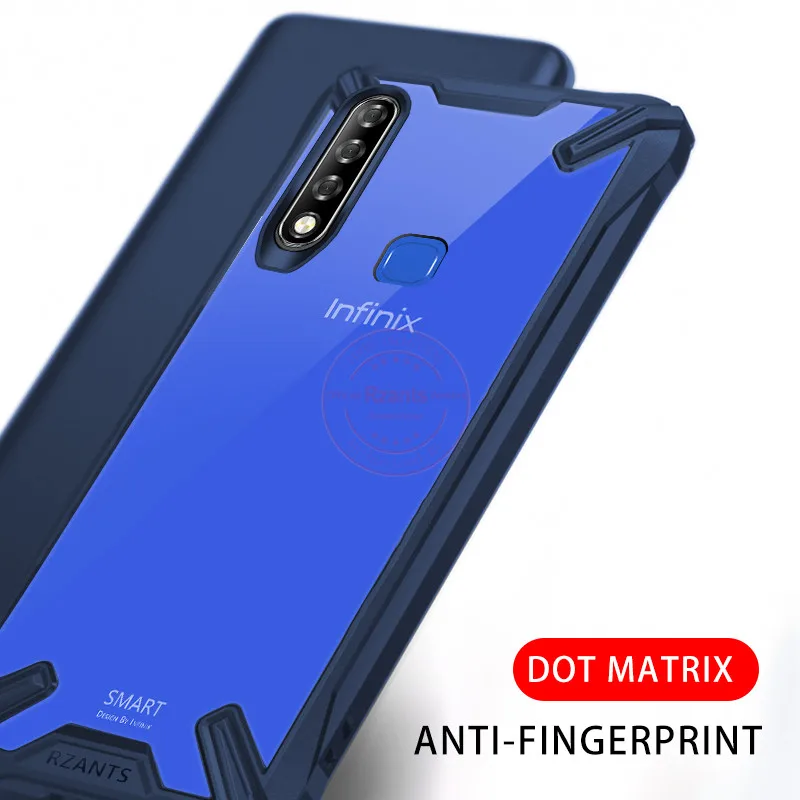 Чехол для телефона Rzants для Infinix Smart 3 Plus/S4, прозрачный жесткий чехол для ПК, двухслойная усиленная рамка, противоударный Тонкий чехол