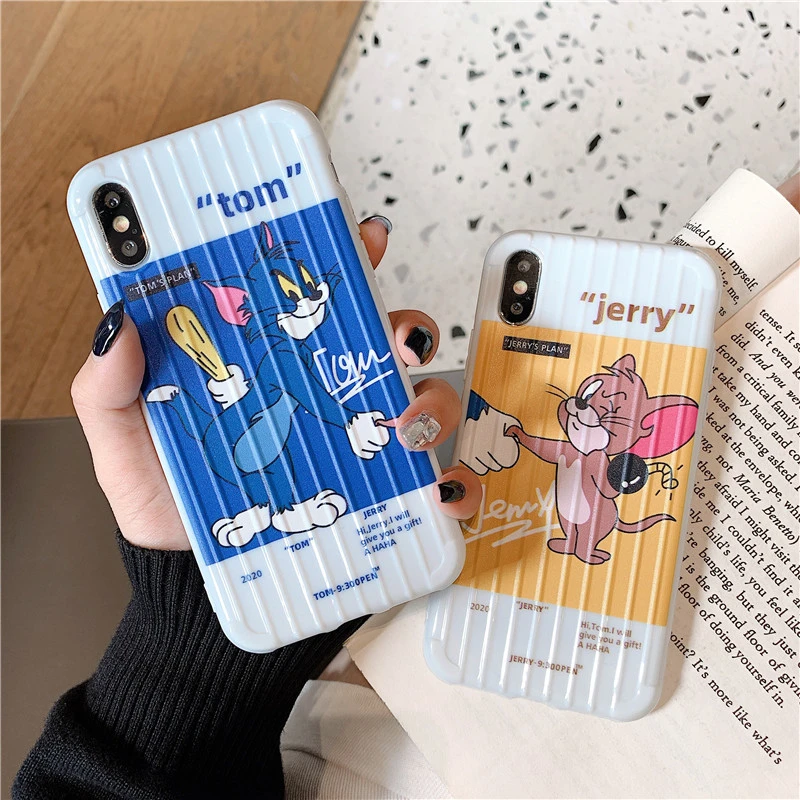 Cat and mouse Creativity phone case For iphone 11 Pro x xr xs Max 7 8 6S Plus protective case Silicone cartoon phone back cover Cat and mouse Creativity phone case For iphone 11 Pro x xr xs Max 7 8 6S Plus protective case Silicone cartoon phone back cover
