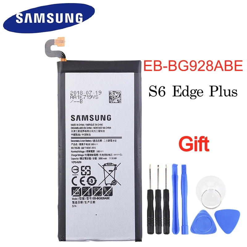 Оригинальная батарея для телефона Samsung 3000 мАч Galaxy S6 Edge Plus G928 G928F G928G G928T G928A G928I