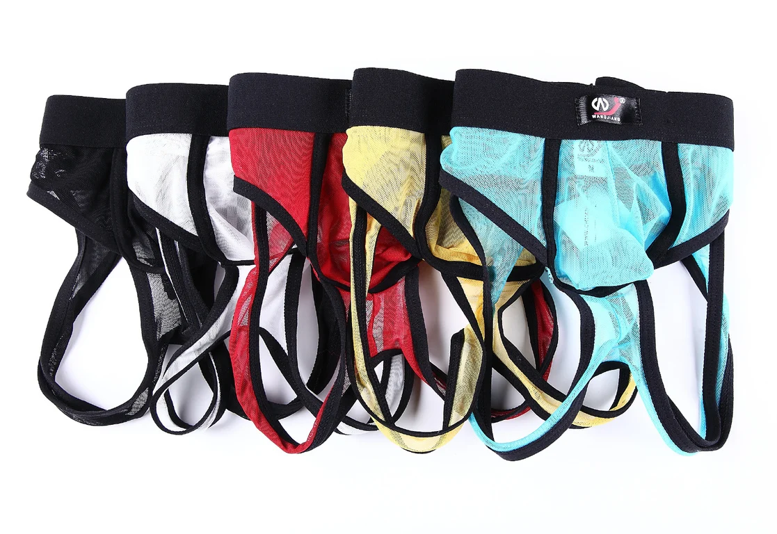 Мужское сексуальное нижнее белье Jockstrap полые сетчатые трусы эластичные U