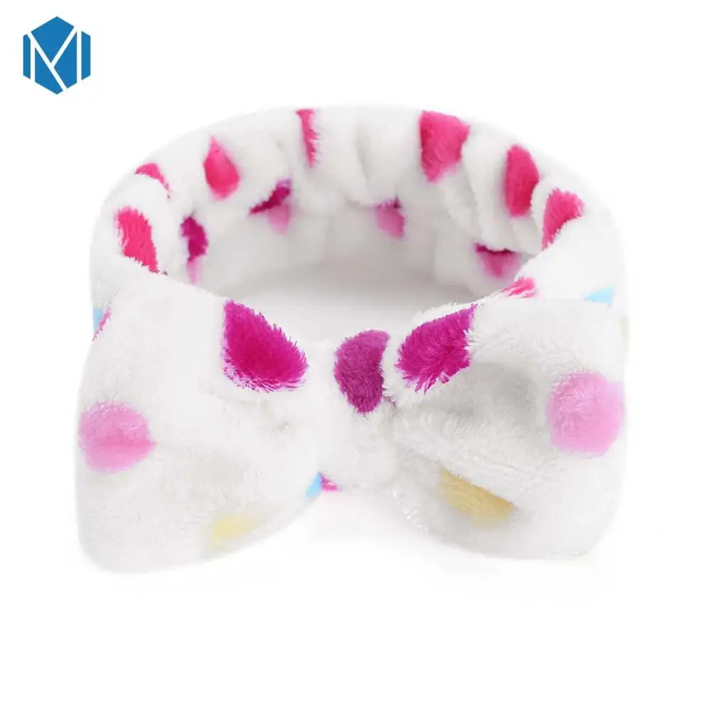 Bow-knot A M MISM Fashion OMG Женская повязка на голову из хлопка бант-узел кашемир эластичные женские обручи мыть лицо маска аксессуары для волос в виде тюрбана - Цвет: Bow-knot A