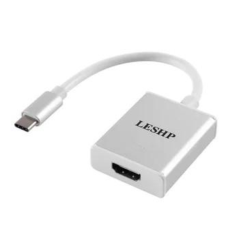

USB 3.1 Type C to HDMI Male to Female Adapter HDMI Type A Adapter with Aluminum Case Support 4K HDTV for 12Inch Macbook
