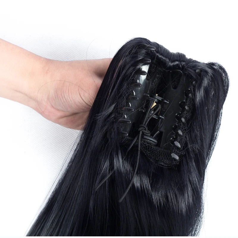 ValentWigs 24 ''Омбре Цвет Коготь заколка для хвоста синтетические волосы для наращивания длинные прямые конский хвост аксессуары для волос для женщин