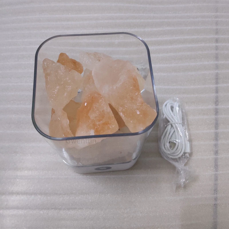 Хрустальная лампа из гималайской соли, светодиодный Ночной светильник с usb-портом для домашнего декора, домашние ночные светильники, настольный прикроватный светильник для спальни, Luminaira