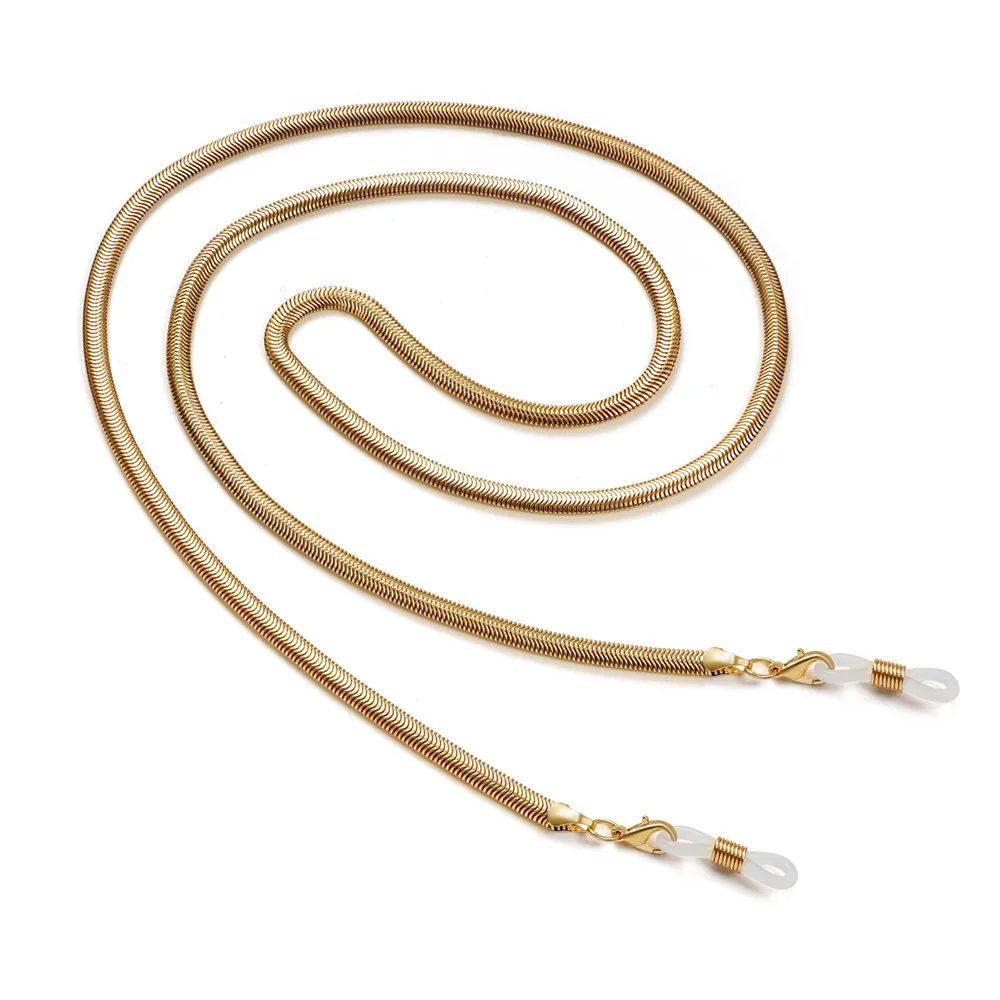 Fashion Gold Silver Black Snake Link Eyeglasses Chains Reading Glasses Sunglasses Strap Cord Holder Face Mask Neck Head Band
