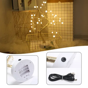 

Tree Night Light Desk Lamp Touch Screen For Home Decor 38LEDs/108 LEDs USB