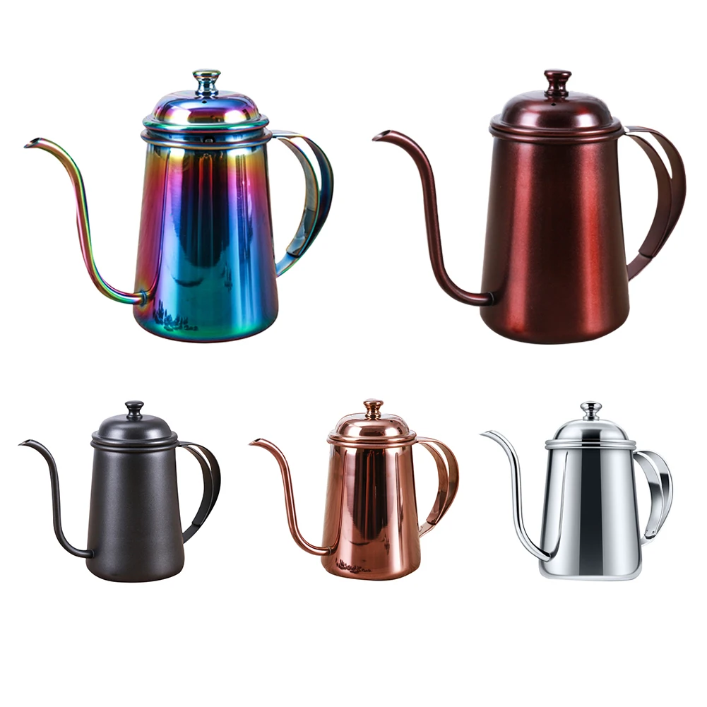 

650ml Thickened 304 Stainless Steel Long Slender Spout Coffee Pot Kettle Filter for Handmade Dripping Coffee Tea