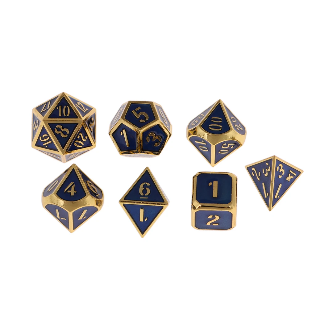 7 Pack Multi-sided Dice D&D Dice Game D4 D6 D8 D10 D20 Polyhedral Dice Set for Dungeons & Dragons RPG Table Games Accs