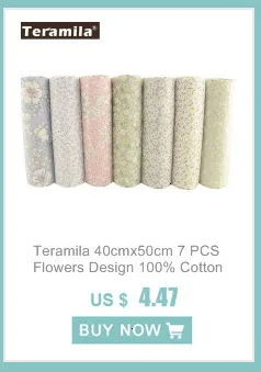Teramila печатная ткань в цветочек метр хлопок саржа DIY швейный материал пэчворк Telas 6 шт/40 см x 50 см Tissus Скрапбукинг