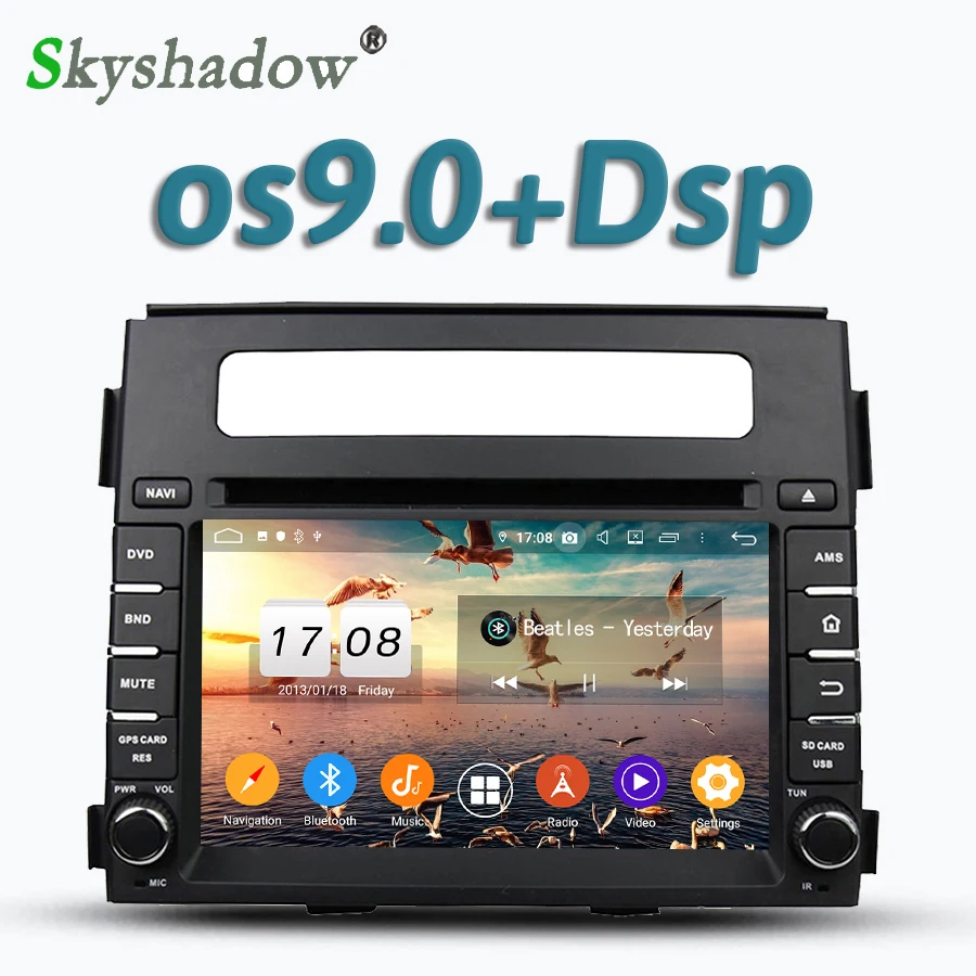 DSP ips Android 9,0 Восьмиядерный 4 Гб ОЗУ Bluetooth 4,2 Wifi gps карта DVR камера ТВ автомобильный dvd-плеер RDS радио для kia SOUL 2011 2012