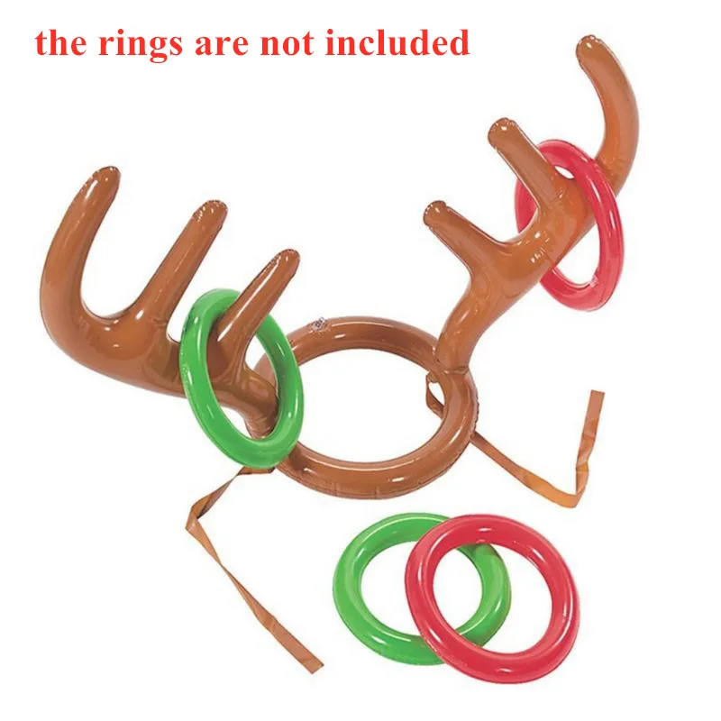Only Antler Разноцветные кольца для бросок, детские развивающие игрушки, надувное кольцо из оленьего рога, Рождественская шапка - Цвет: Only Antler